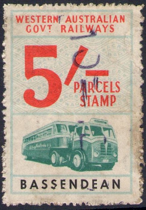 Western Australia Railway Parcels Stamps 1952-1957 Third Series, Second Issue 